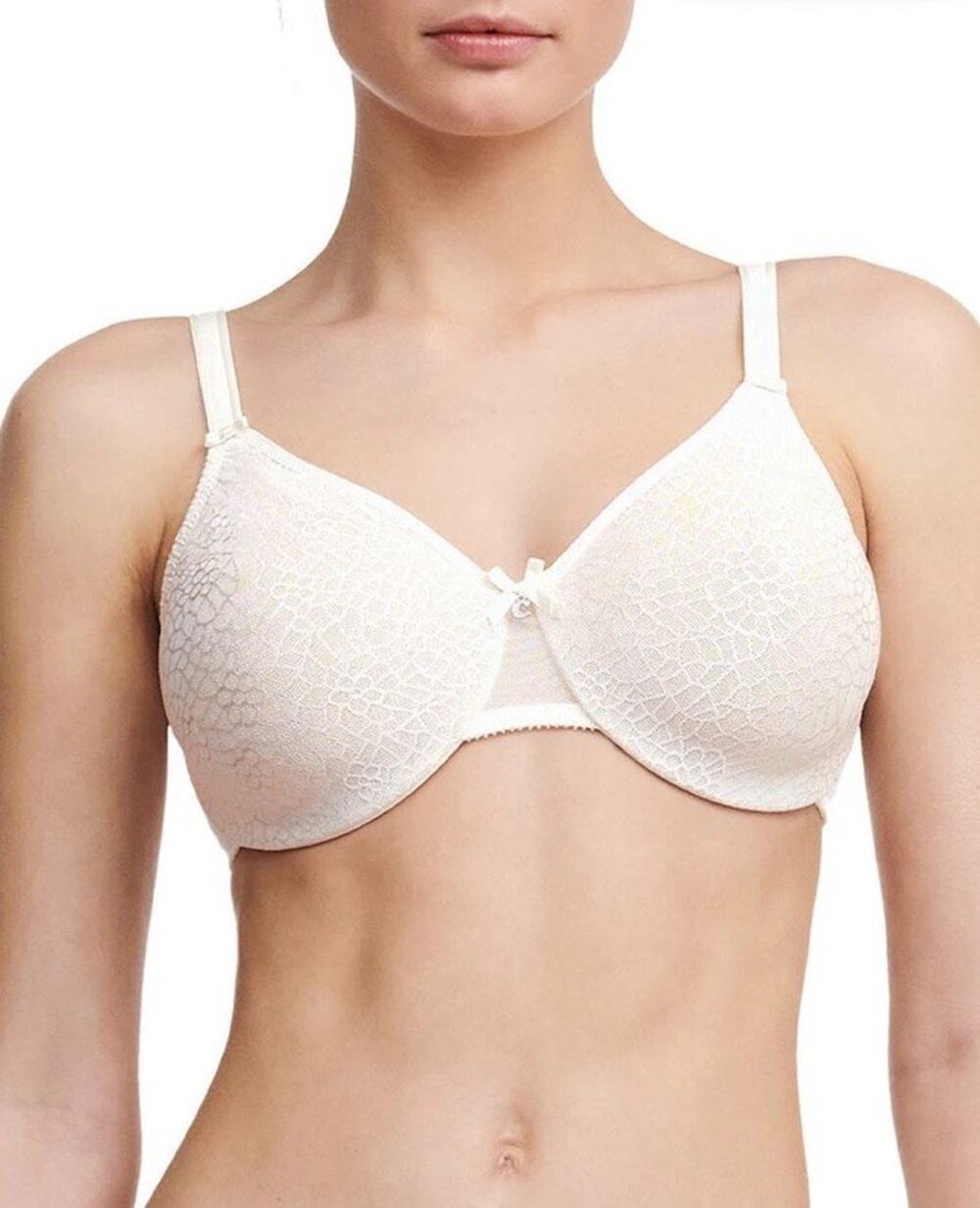 Chantelle Bra 38 DDD Minimizer Bra C18910 Magnifique Seamless Soft Cup Ivory NWT